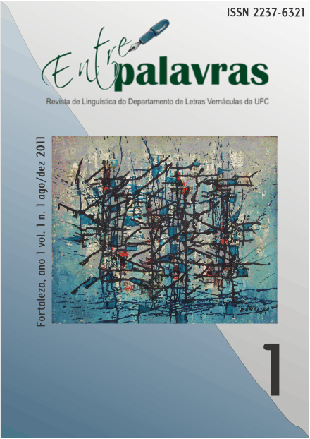 Capa da 1ª edição da Revista Entrepalavras